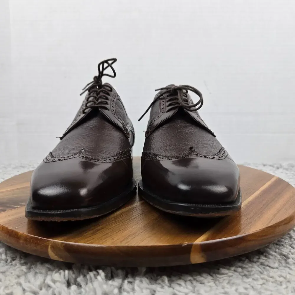 Mezlan Men 11M Ponce Brown Leather Wingtip Office Brogue Daily Oxford Dress Shoe